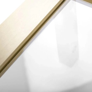 Cabina dus cu profil auriu periat Rapid Slide Gold Brush 150 x 100 cm - Img 6