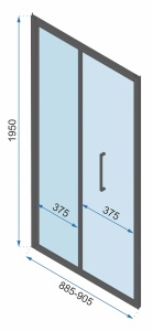 Cabina dus de colt REA Rapid Fold Negru, 100x80 cm - Img 9