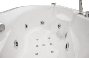Cada asimetrica cu hidromasaj si aeromasaj MO-0202 – 150 x 100 x 62 cm, Bluetooth, Cromoterapie, Alb - Img 8