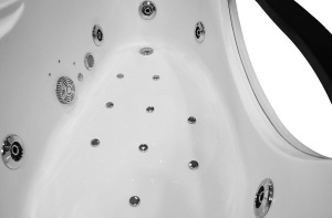 Cada baie cu hidromasa si SPA Black pentru o persoana, montaj stanga, 169 x 90 x 56 cm - Img 12