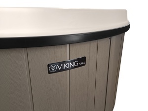 Cada cu hidromasaj rotunda, jacuzzi exterior crem, Pro Viking Spas pentru 5 persoane 234 x 234 x 95 cm - Img 10