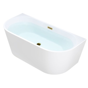 Cada de baie 527D, Dimensiune 170x75cm, Culoare Alb, Deversor Auriu - Img 10