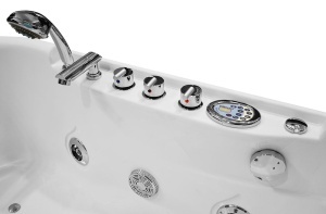 Cada de baie asimetrica cu hidromasaj MO-1683 Turbo Right SPA, 140 x 87 x 67 cm, varianta dreapta, alb - Img 15