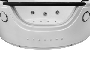 Cada de baie cu hidromasaj de colt MO-1003, 140 x 140 cm, 21 duze, cromoterapie, panou digital si Bluetooth - Img 10