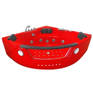 Cadă de baie cu hidromasaj RED SPA MO-1004 HC - cu încălzitor, 152x152x56 cm - Img 1