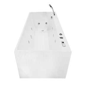 Cada de baie cu hidromasaj si design canelat MO-18008AL-170, 170 x 75 x 59 cm, cascada si Bluetooth - Img 4