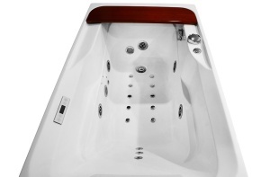 Cada de baie cu hidromasaj si SPA, alba, cu paravan sticla si dus fix, montaj stanga 140 x 78 x 58 cm - Img 10