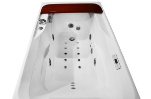 Cada de baie cu hidromasaj si SPA, alba, cu paravan sticla si dus fix, montaj dreapta 140 x 78 x 58 cm - Img 10