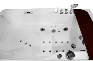 Cada de baie cu hidromasaj si SPA, alba, cu paravan sticla si dus fix, montaj stanga 170 x 78 x 58 cm - Img 11