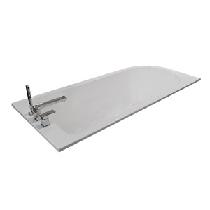 Cadă de baie cu montaj pe dreapta, cu baterie cromata 160 x 75 x 58 cm - Img 2