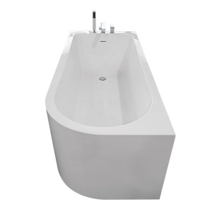 Cadă de baie cu montaj pe stanga, cu baterie cromata 150 x 75 x 58 cm - Img 4