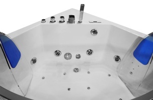 Cada de baie de colt cu hidromasaj si aeromasaj MO-0053N – 141 x 141 x 61 cm, 2 persoane, Bluetooth si cromoterapie - Img 14