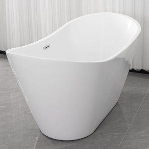 Cada De Baie De Sine Statatoare 160x75x73cm, Design Elegant , Culoare Alb - Img 3
