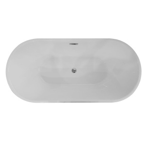Cada de Baie de Sine Statatoare 170x80x58cm, Design Modern , Culoare Alb - Img 3