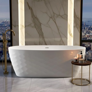 Cadă de baie freestanding, acrilica, alba Gaja 170 cm