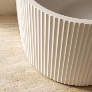 Cada de baie freestanding back to wall Wenus cu montaj dreapta, alba, 170 cm - Img 8