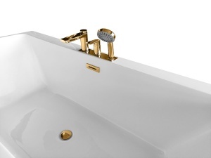 Cada de baie freestanding cu baterie crom inclusa, dimensiuni 170X80X58CM - Img 7