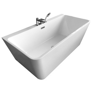 Cada de baie freestanding cu baterie Crom inclusa, dimensiuni 170X80X58CM - Img 2
