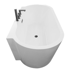 Cada de baie freestanding cu baterie Neagra inclusa, dimensiuni 170X80X59CM - Img 4
