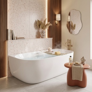 Cada de baie freestanding din acril Rea Eris 170 cm - Img 4