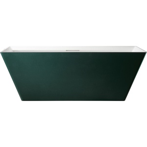 Cada de baie freestanding MUE-D001MW verde malachit si alb mat – 170 x 75 x 60 cm