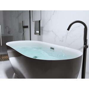 Cada de baie freestanding ovala Cesana 518C neagra – 170 x 75 cm - Img 7