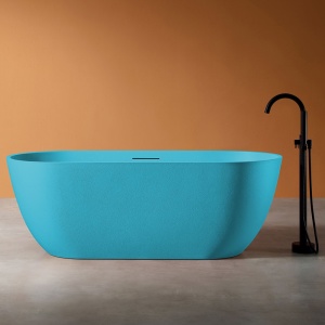 Cadă de baie independentă cu strat rezistent la abraziune PRO, 170 x 75 x 60 cm, albastra - Img 2