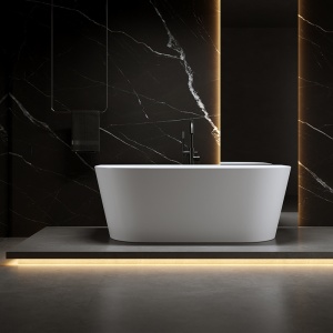 Cada de baie LENA 527C, Dimensiune 160x75cm, Culoare Alb, Deversor Crom - Img 24