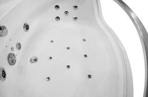 Cada de baie pe colt cu hidromasaj si SPA alba 150 x 150 x 61 cm - Img 10