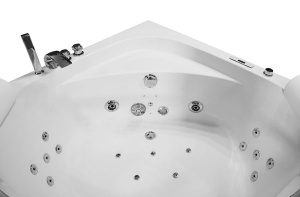 Cada de baie pe colt cu hidromasaj si SPA alba 150 x 150 x 61 cm - Img 20