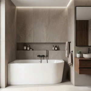 Cada de baie pe colt stanga Bellanto Sydney 150 cm alb - Img 5