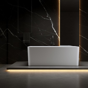 Cada de baie SOFIA 515C, Dimensiune 160x75cm, Culoare Alb, Deversor Crom - Img 4