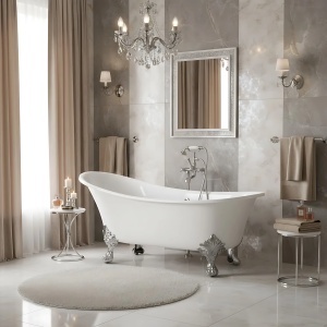 Cada de podea freestanding, alba, Rea Sparta 175