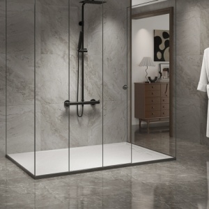 Cadita de dus DEKO Slim, Structura de piatra 140x80cm, Culoare Alb - Img 16