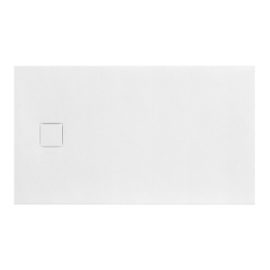 Cadita de dus din compozit de piatra Pro Exclusiv dreptunghiulara alb 140 x 80 x 4 cm - Img 2
