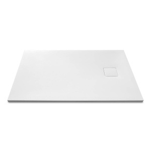 Cadita de dus dreptunghiulara din compozit de piatra Pro Exclusiv alb 100 x 80 x 4 cm - Img 3