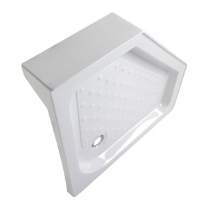 Cadita de dus pentagonala inalta antialunecare SXLO7C 100 x 100 cm alba - Img 2