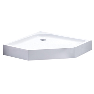 Cadita de dus pentagonala inalta antialunecare SXLO7C 100 x 100 cm alba - Img 12