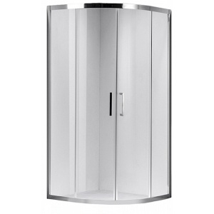 Cadita de dus semicirculara din sticla securizata rama cromata KZ101B 90 x 90 cm