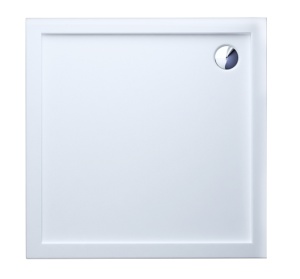 Cadita Dus Din Acril PRO VELDMAN, Sifon Inclus, Dop Crom Inclus, Dimensiuni 80 X 80 Cm, 90 X 90 Cm, 100 X 100 Cm, Alb - Img 1