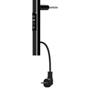 Calorifer electric portprosop vertical Kasjan negru mat – 140.5 x 3.2 cm, 75W, afisaj LED cu timer - Img 9