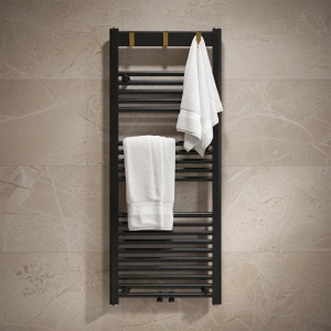 Calorifer portprosop pentru baie Yasur 120x50 cm negru mat - Img 13