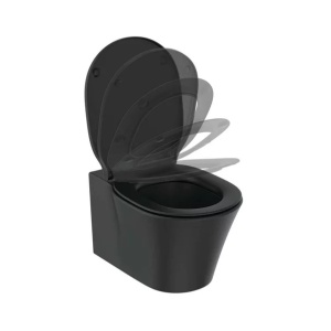 Capac wc slim softclose Ideal Standard Thin negru mat - Img 3
