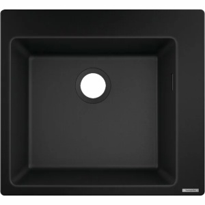Chiuveta compozit Hansgrohe S51 SilicaTec, Dimensiune 56x51cm, Culoare Negru Grafit - Img 1