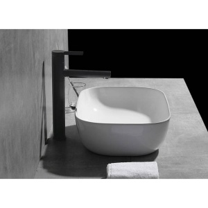 Chiuveta de blat PRO AWA, Dimensiuni 45.5x 32x 13.5 cm, Forma Dreptunghiulara, Ceramica sanitara, Fara gaura baterie, Alb - Img 6