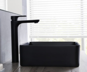 Chiuveta De Blat PRO OSLO, 36x36x 13 Cm, Montaj Pe Blat, Design Deosebit, Forma Dreptunghiulara, Ceramica Sanitara, Negru Mat - Img 7