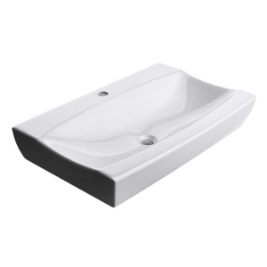 Chiuveta De Blat PRO STELLA, diferite dimensiuni, Montaj Pe Blat, Design Deosebit, Forma Dreptunghiulara, Ceramica Sanitara, Alb - Img 1