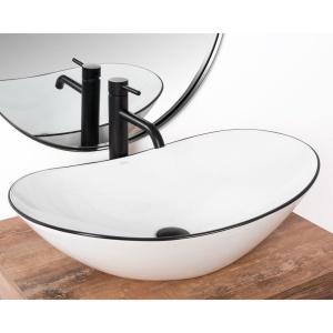 Chiuveta de blat REA ROYAL Edge , Dimensiuni 62.5 x 36 x 15 cm, Forma Ovala, Ceramica sanitara, Alb - Img 3