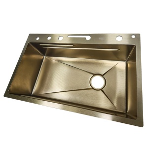 Chiuveta de bucatarie ARGOS multifunctionala, Dimensiune 75X46cm, Culoare Gold Steel, Termostat cu Display LCD - Img 15