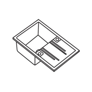 Chiuveta de bucatarie FERRO, Dimensiune 78x48cm, O cuva cu picurator, Culoare Gri - Img 3